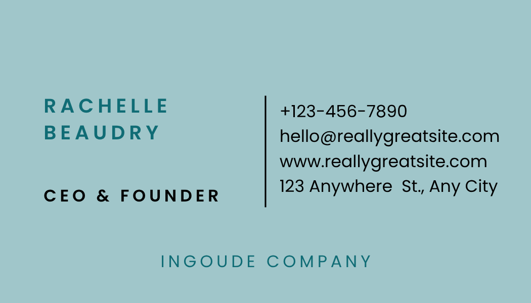Business card concept A back layout
