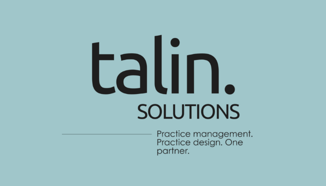 Business card concept A front, talin. Solutions logo